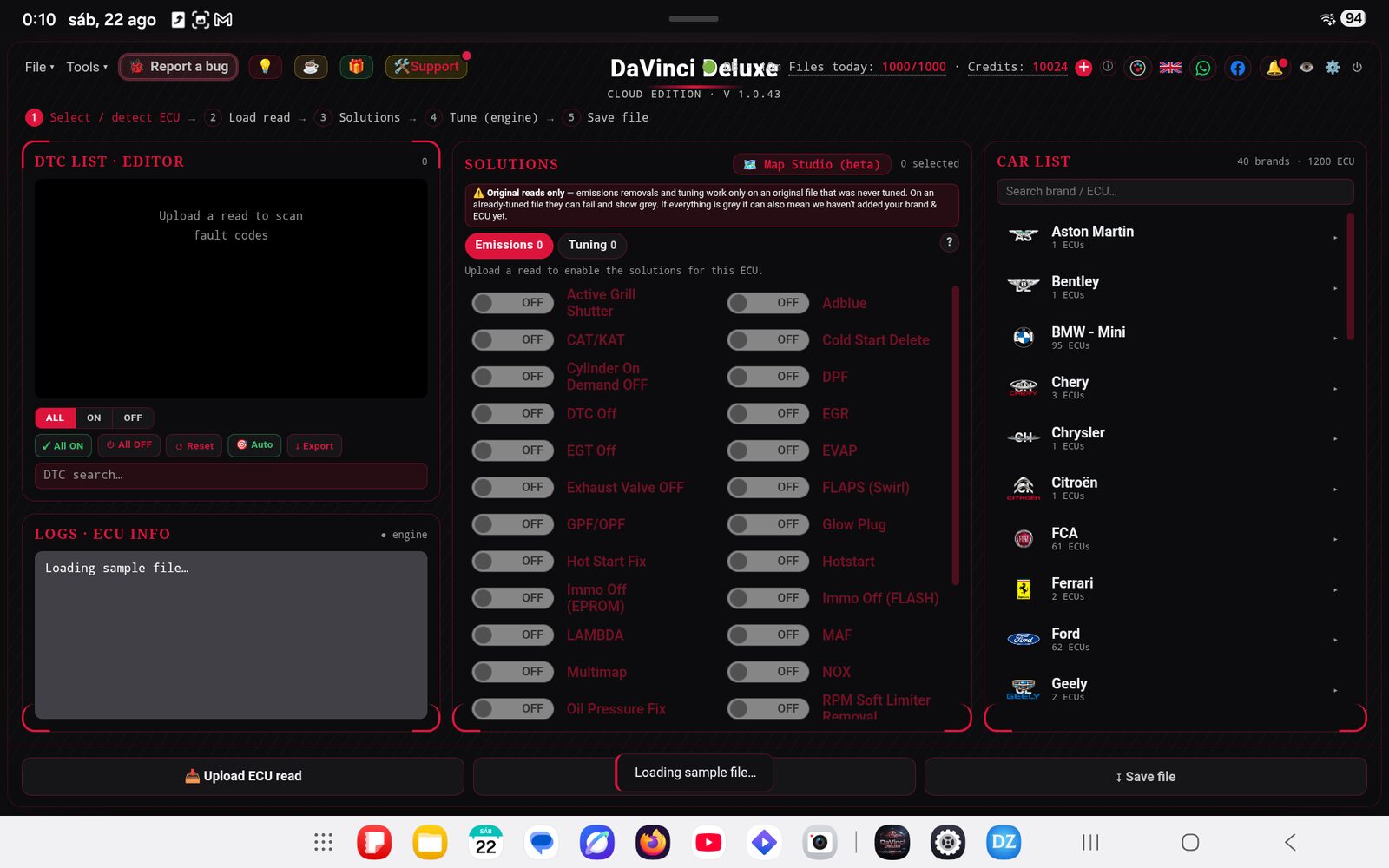 DaVinci Deluxe on Android 6
