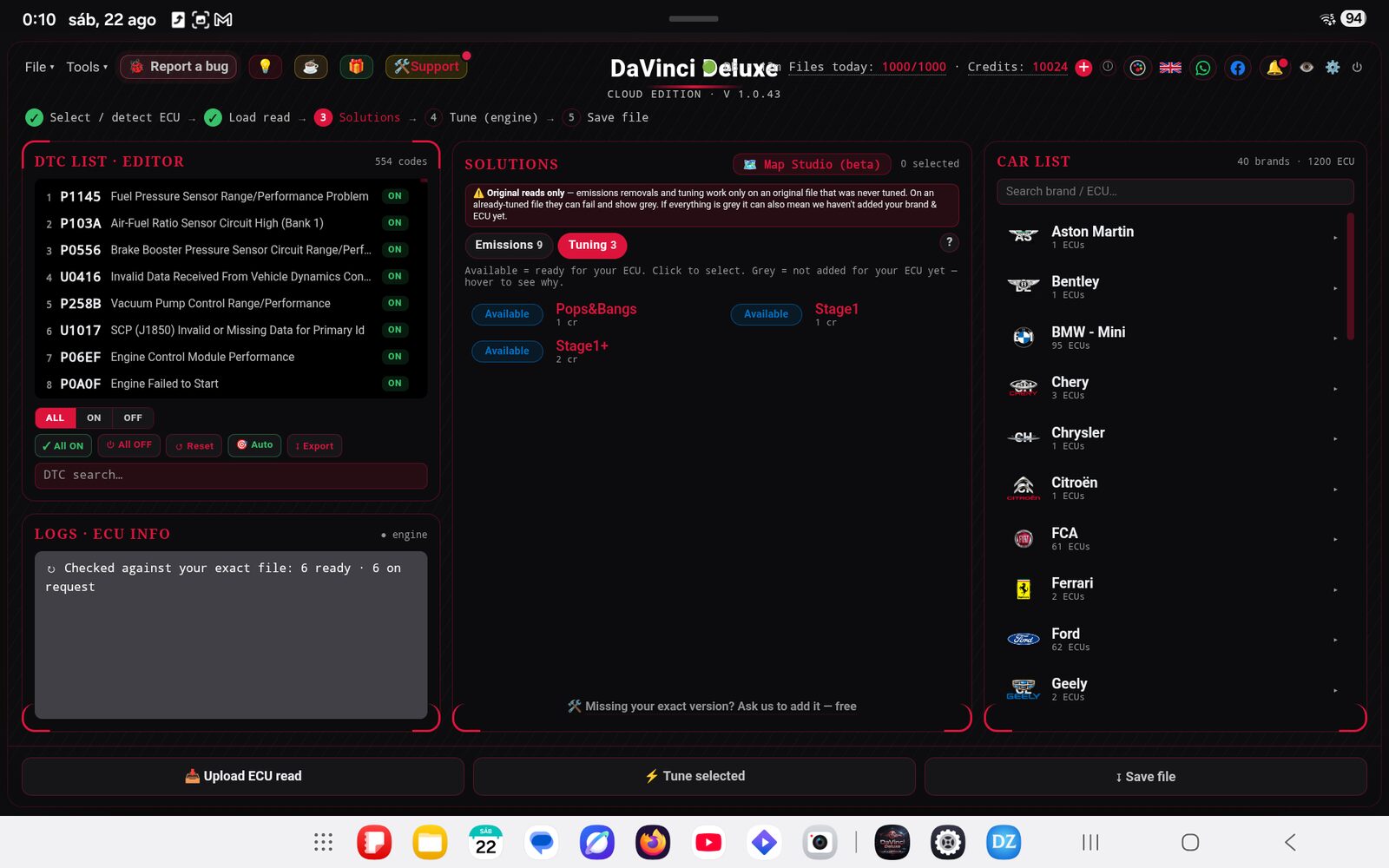 DaVinci Deluxe on Android 9